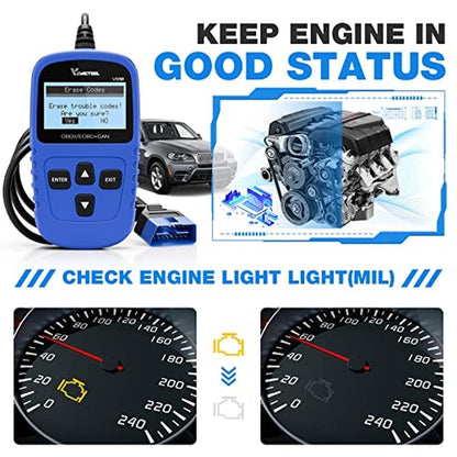 VDIAGTOOL VD10 OBD2 Scanner Code Reader Car Diagnostic Tool – Side View