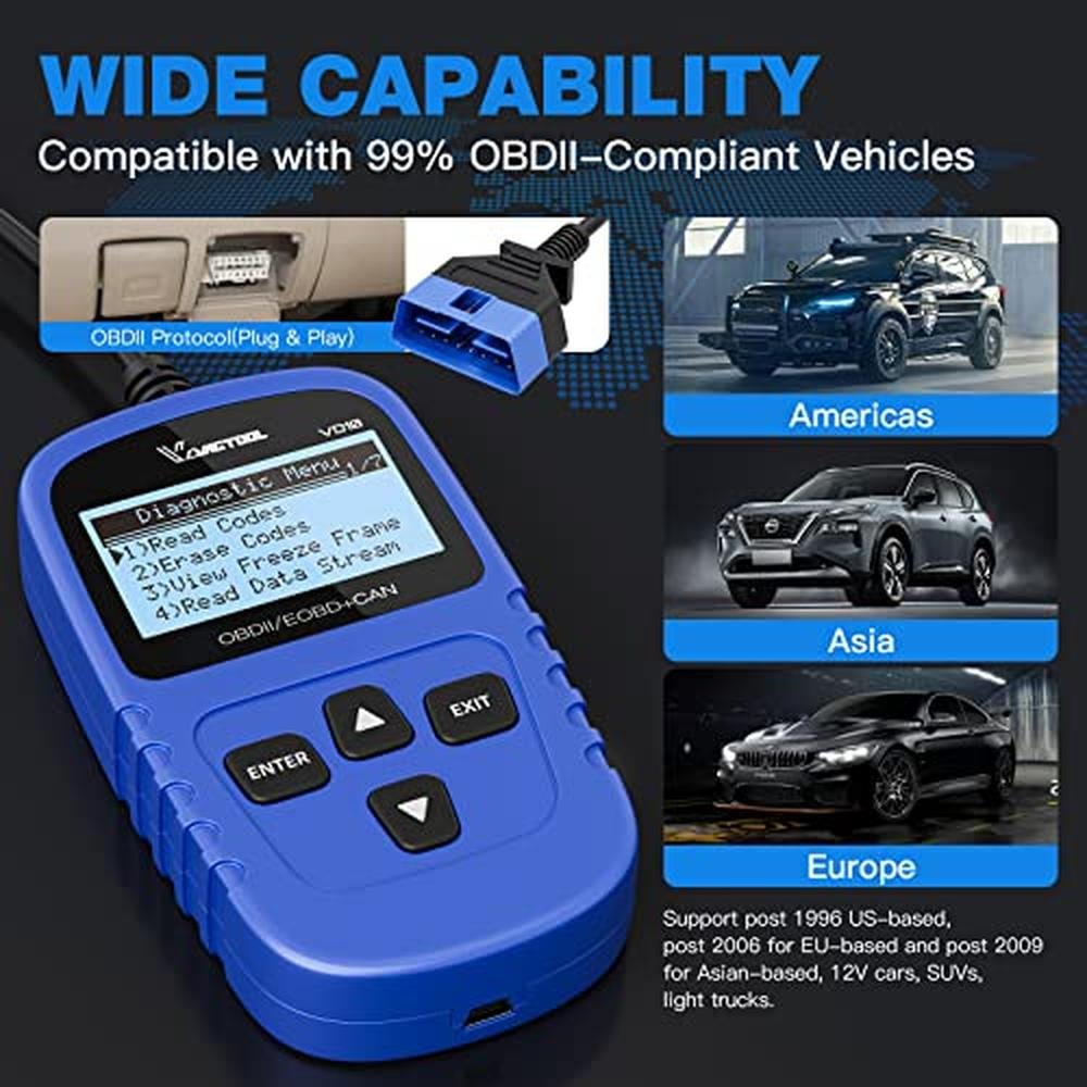 VDIAGTOOL VD10 OBD2 Scanner Code Reader Car Diagnostic Tool – Close-up Detail