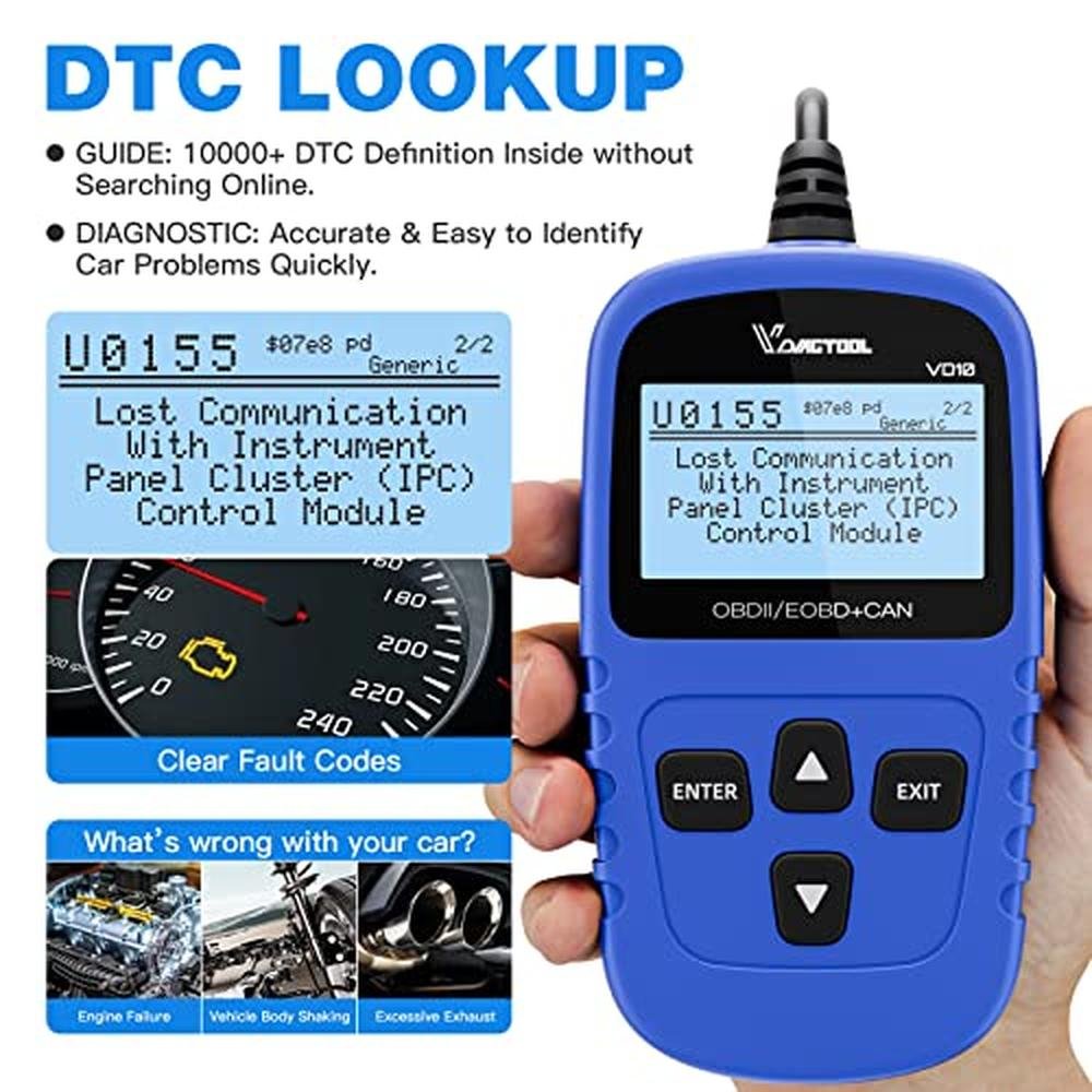 VDIAGTOOL VD10 OBD2 Scanner Code Reader Car Diagnostic Tool – In Use