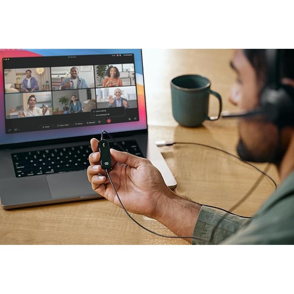 Cisco Headset 321 USB-C: Wired Single On-Ear Headphones – In Use