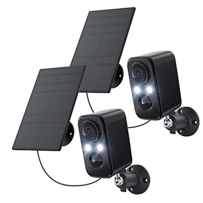 Security Cameras: IHOXTX Wireless Outdoor Flood Light Solar – Front View