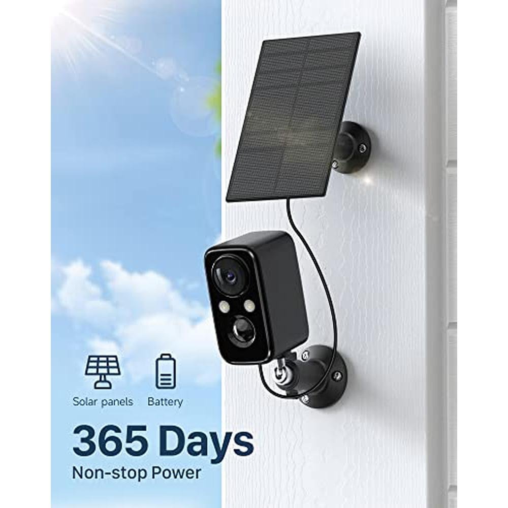 Security Cameras: IHOXTX Wireless Outdoor Flood Light Solar – Side View