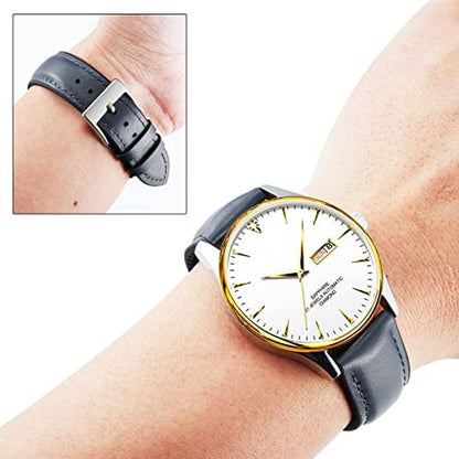 Leather Watch: BINLUN Micro-Perforated Leather Watch Bands – Close-up Detail