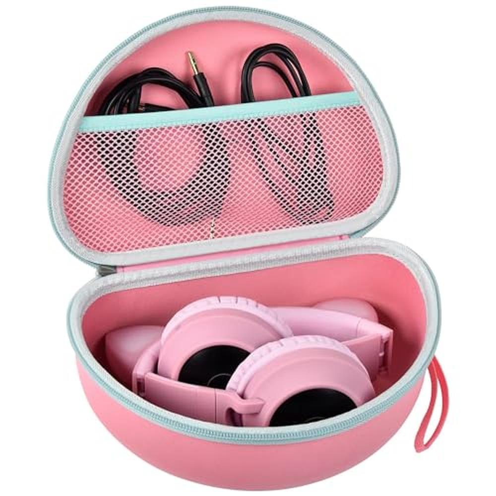 Pink Headphone: Premium Case for Kids' Wireless Headphones – Front View