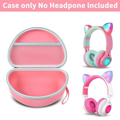 Pink Headphone: Premium Case for Kids' Wireless Headphones – Close-up Detail