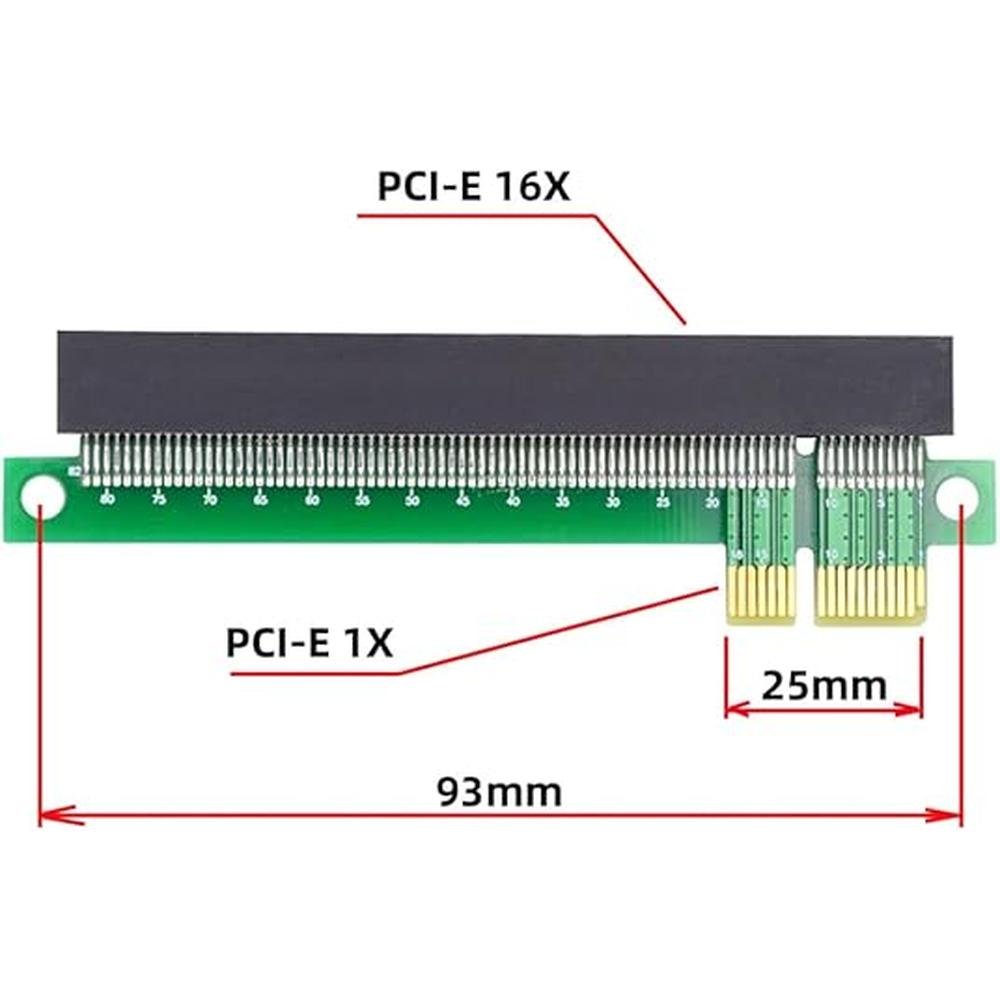 NFHK PCI Express 1x to 16x Extender Converter Riser Card – Close-up Detail