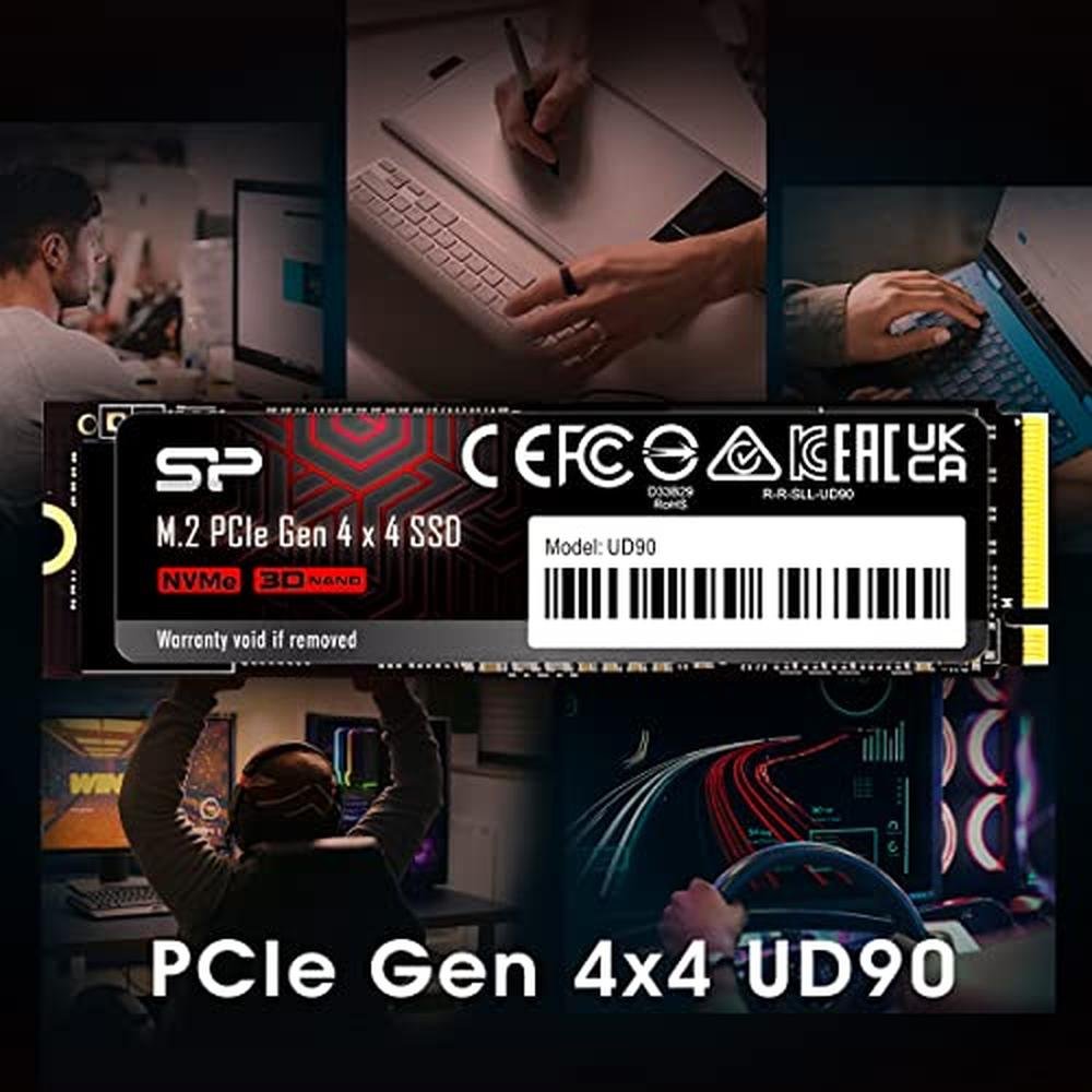 Silicon Power 4TB UD90 NVMe 4.0 Gen4 PCIe M.2 SSD – Close-up Detail