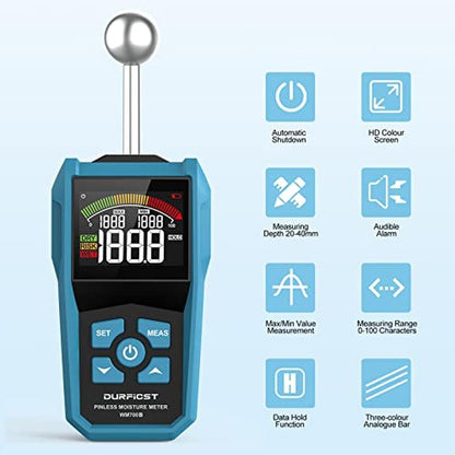 Moisture Wood Meter: DURFICST Pinless Moisture Reader for – Side View