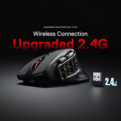 Redragon M811 PRO Wireless MMO Gaming Mouse – Side View
