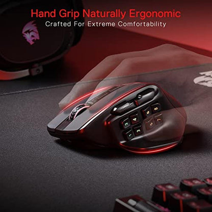Redragon M811 PRO Wireless MMO Gaming Mouse – Close-up Detail