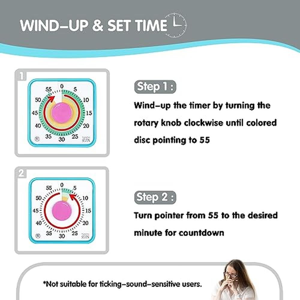 Countdown Timer: TWENTY5 SEVEN 7.5 Inch Visual Timer – Close-up Detail