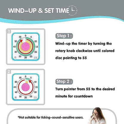Countdown Timer: TWENTY5 SEVEN 7.5 Inch Visual Timer – Close-up Detail