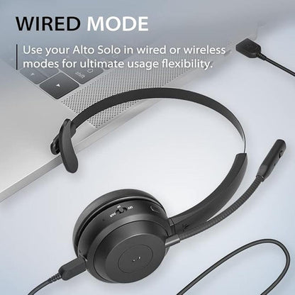 Alto Solo: Wireless Headset with Mic for Work with Qualcomm – Side View