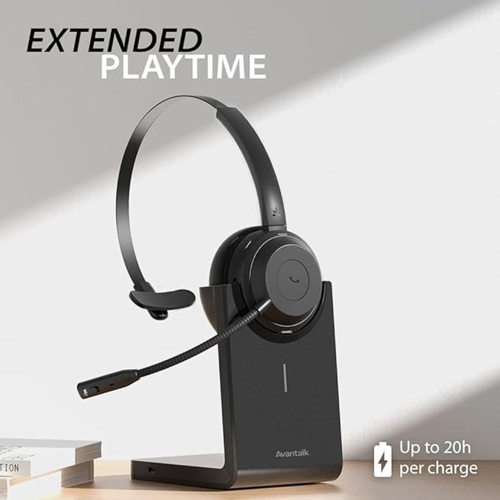 Alto Solo: Wireless Headset with Mic for Work with Qualcomm – Close-up Detail