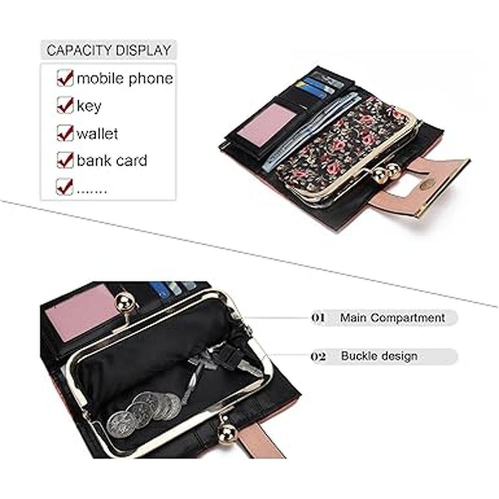 Women Wallet: Leather Large Capacity Women's Handbag – Close-up Detail