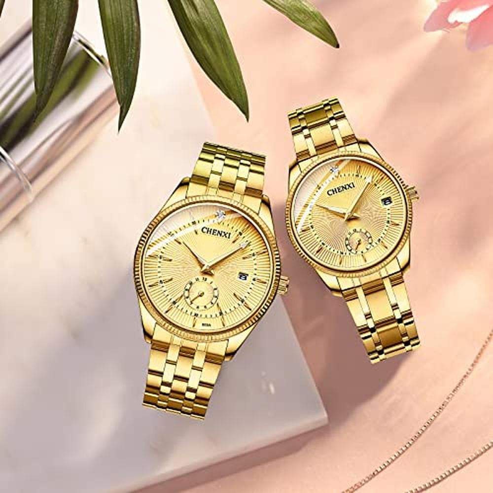Men Women Couple Watches: Luxury His and Her Stainless – In Use