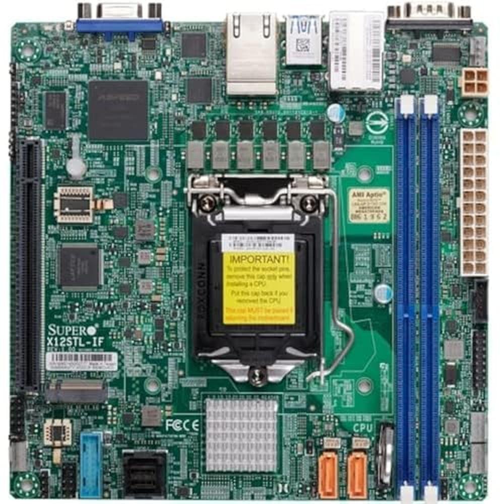 Supermicro MBD X12STL-IF-B Mini ATX Server Motherboard LGA – Front View