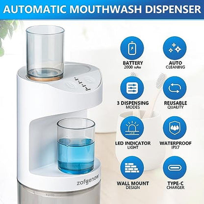 Dispenser Bathroom: ZOFGENOW Automatic Mouthwash Dispenser – Side View