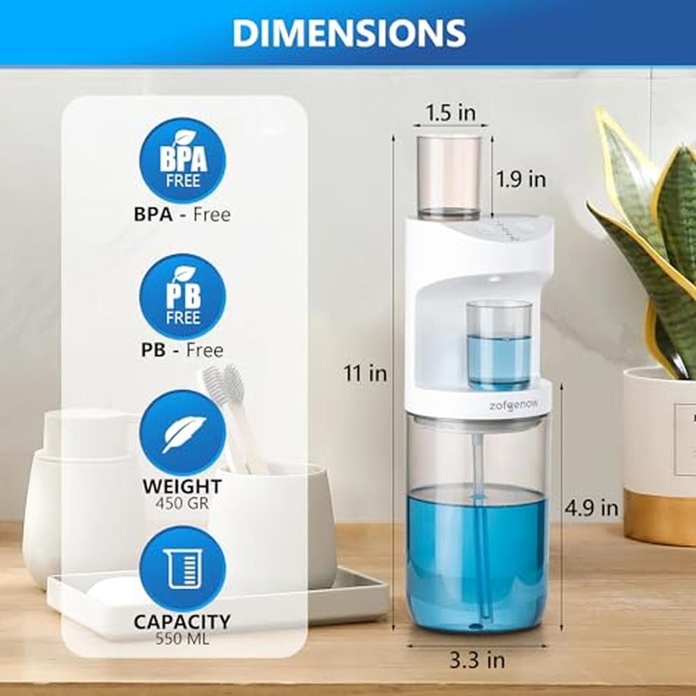 Dispenser Bathroom: ZOFGENOW Automatic Mouthwash Dispenser – In Use