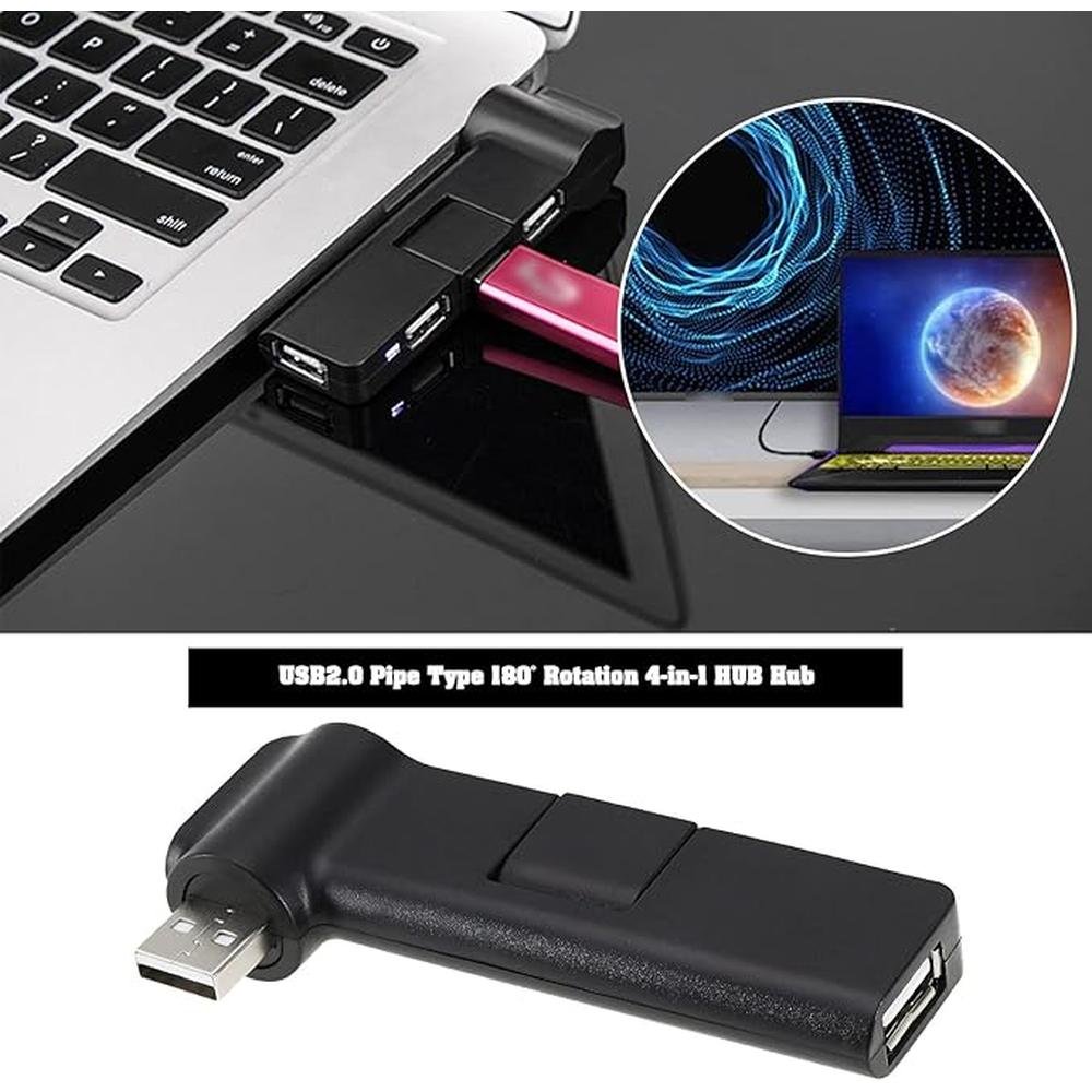 Create idea 4 Port 180 Rotation USB Extender Hub 4 Port USB – Side View
