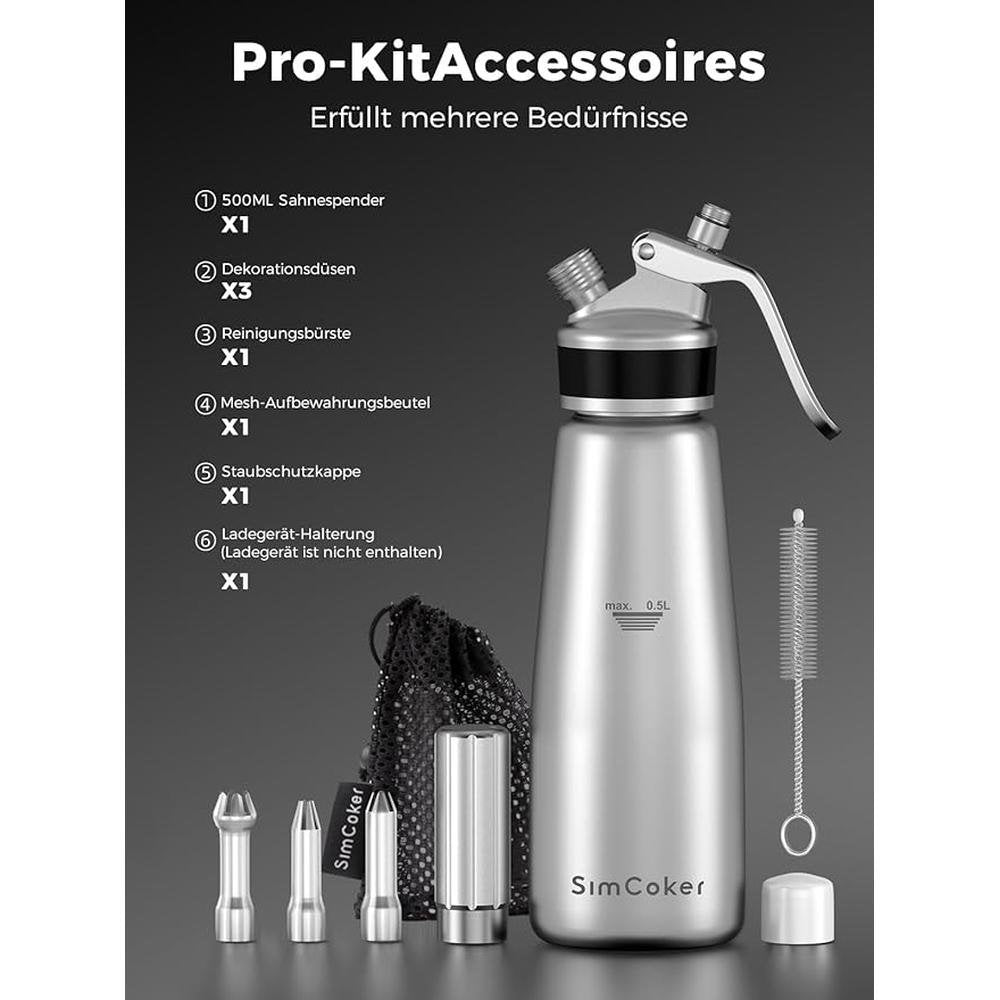 Whipped Cream Dispenser: Aluminum Cream Whipper 500ml – In Use