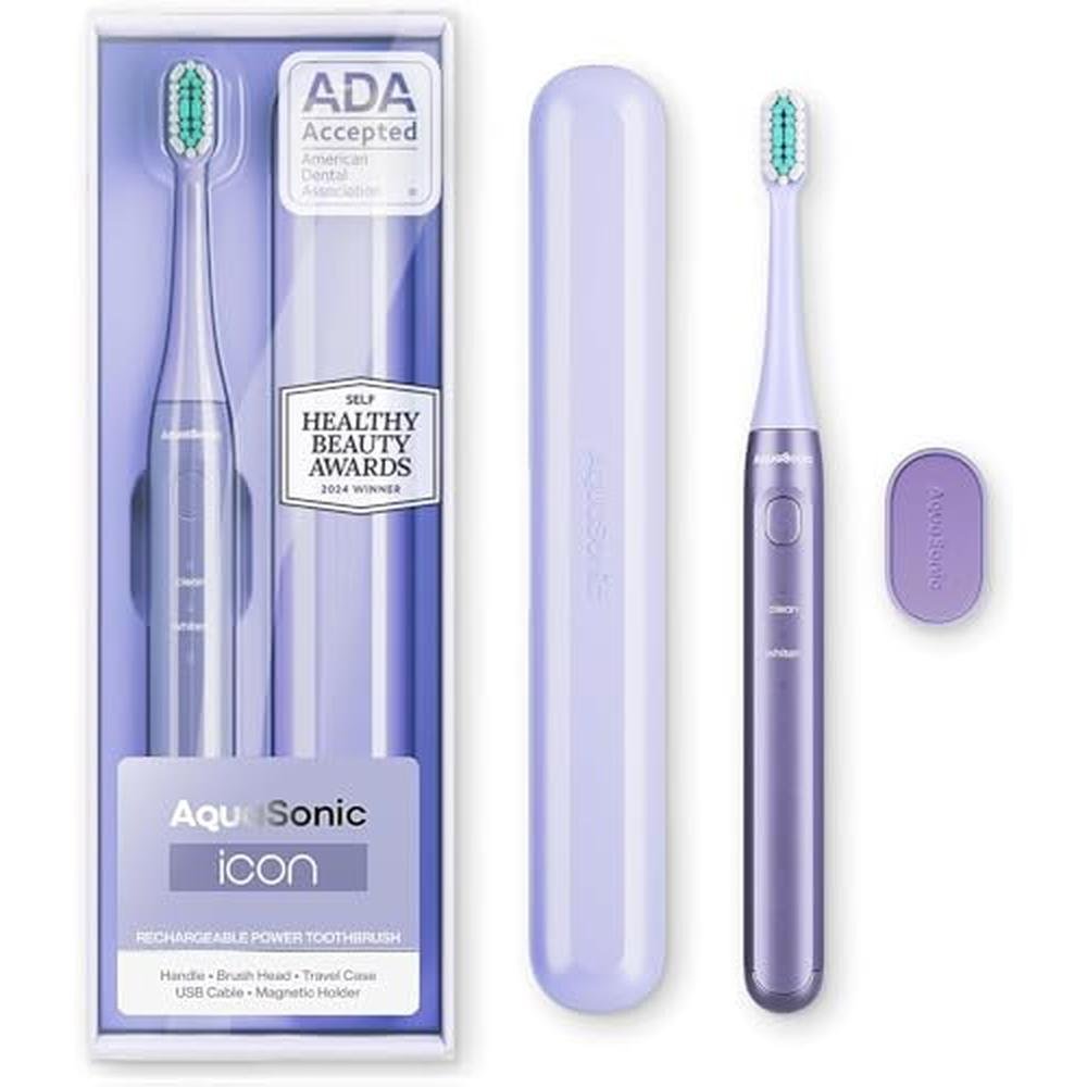 Premium Oral Care: Aquasonic Icon ADA-Approved Rechargeable – Front View