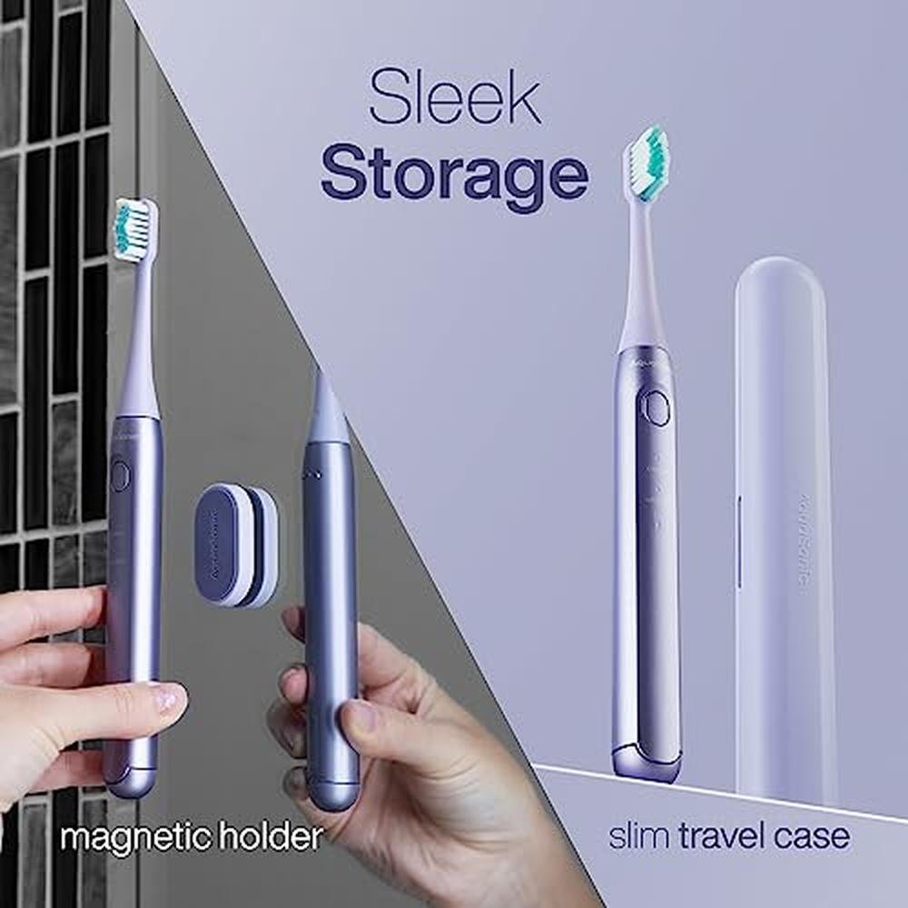 Premium Oral Care: Aquasonic Icon ADA-Approved Rechargeable – In Use