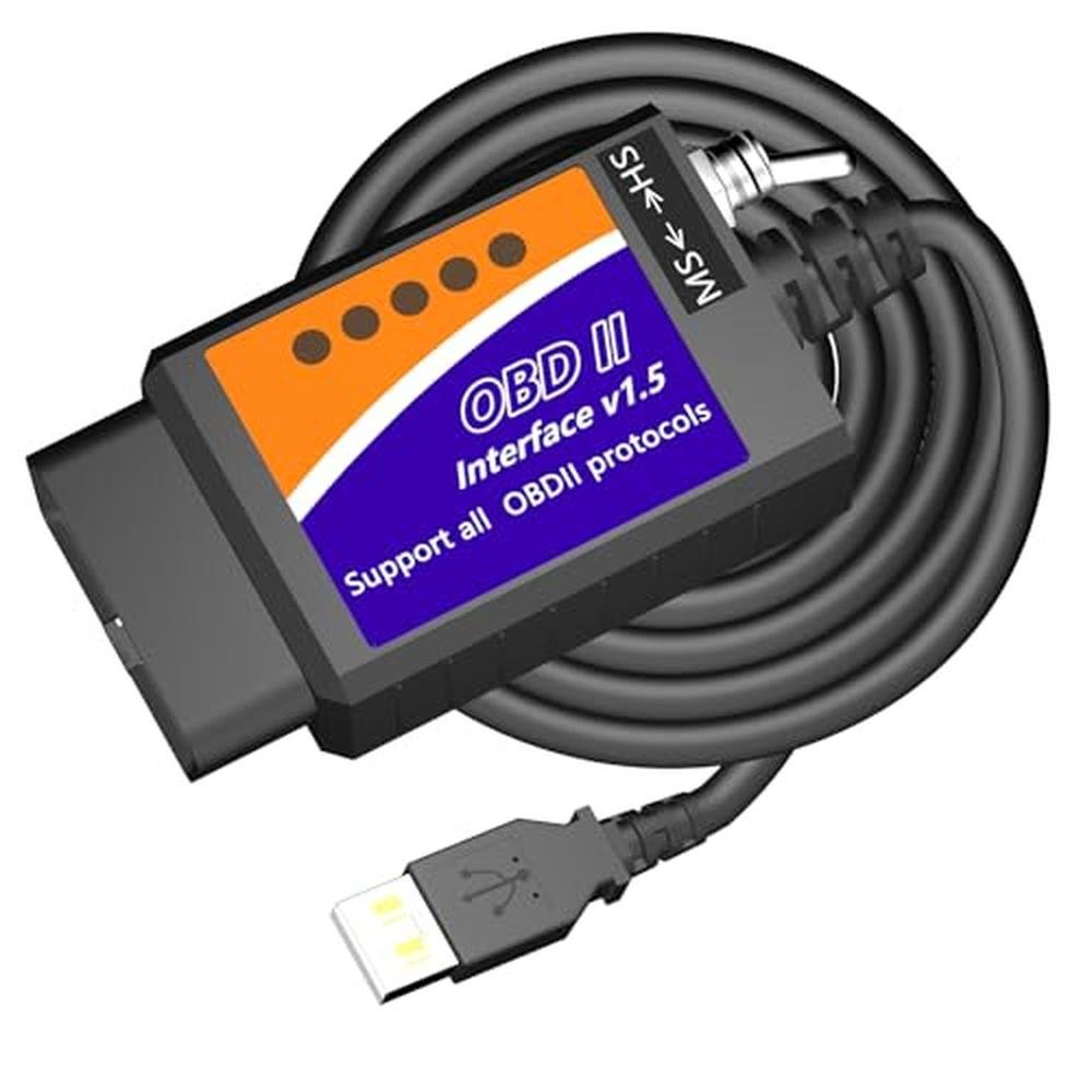 OBD2 to USB Cable Diagnostic Tool ELM327 OBD2 Code Reader – Front View