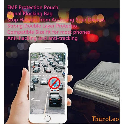 Faraday Bag Compatible with iPhone 14 15 Security Pouch – Close-up Detail