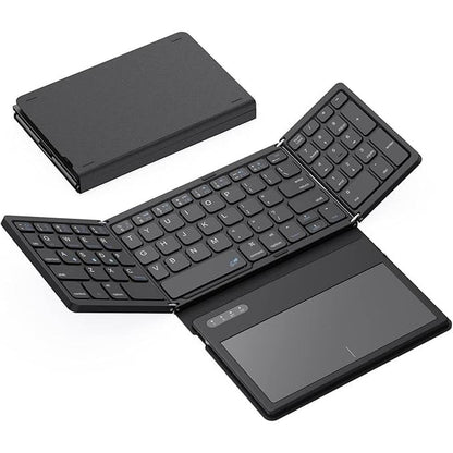 Keyboard Foldable: Premium Foldable Bluetooth Keyboard with – Front View