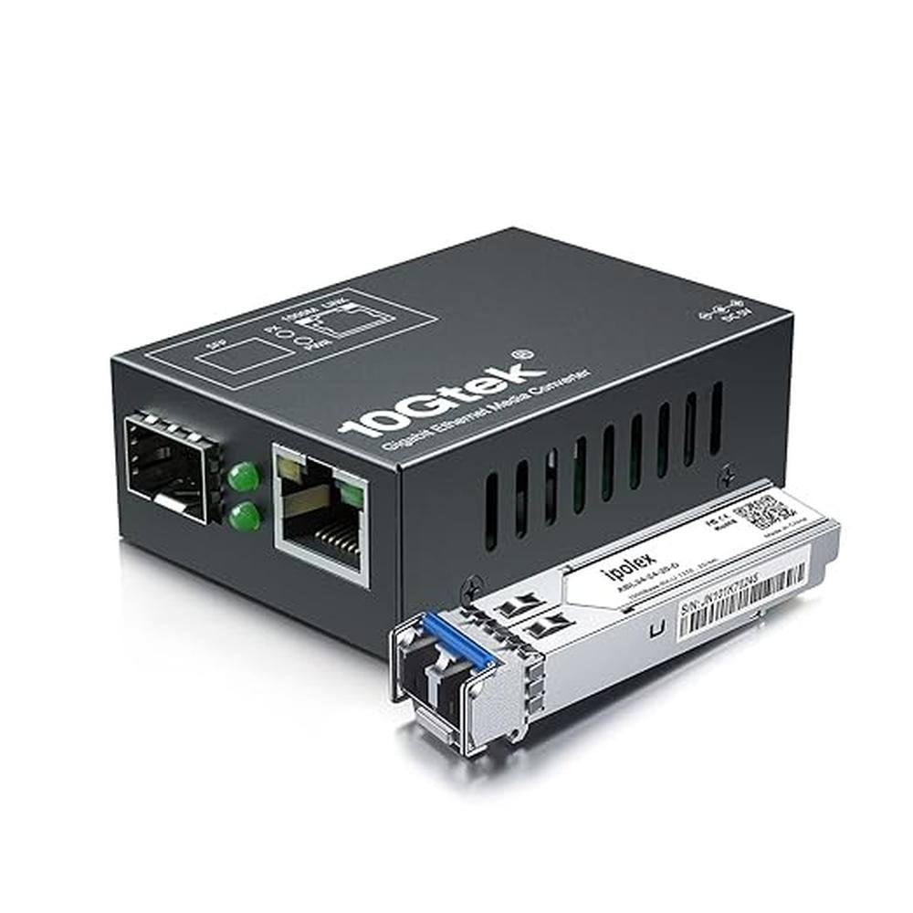 ipolex Gigabit Single Mode LC Fiber to Ethernet Media – Front View