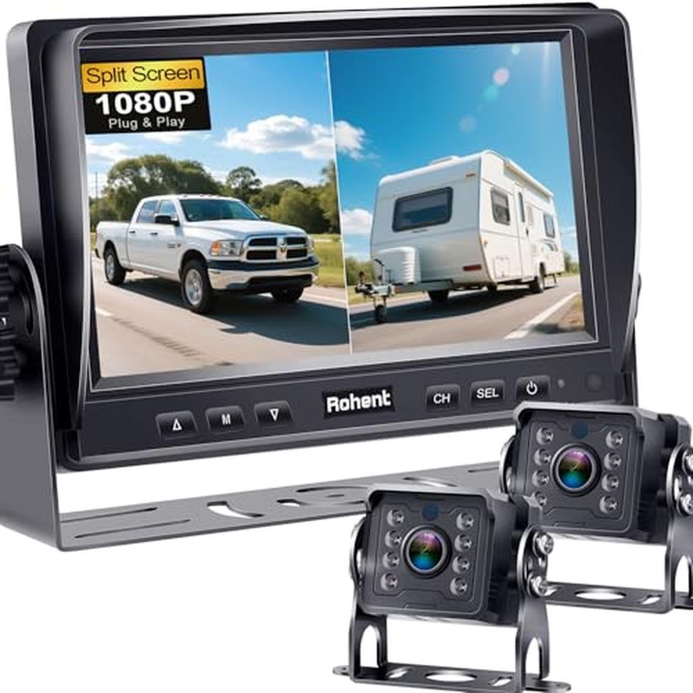 Dual Camera System: 7 Monitor with Split Screen – Front View