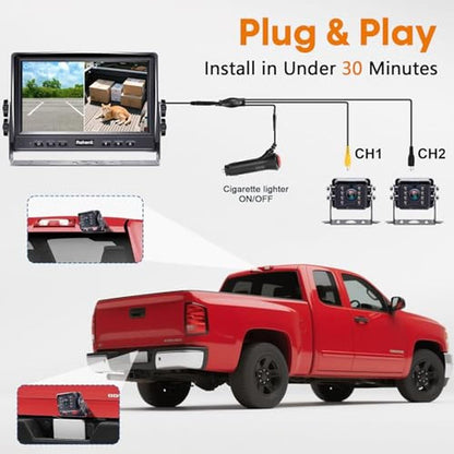 Dual Camera System: 7 Monitor with Split Screen – Side View
