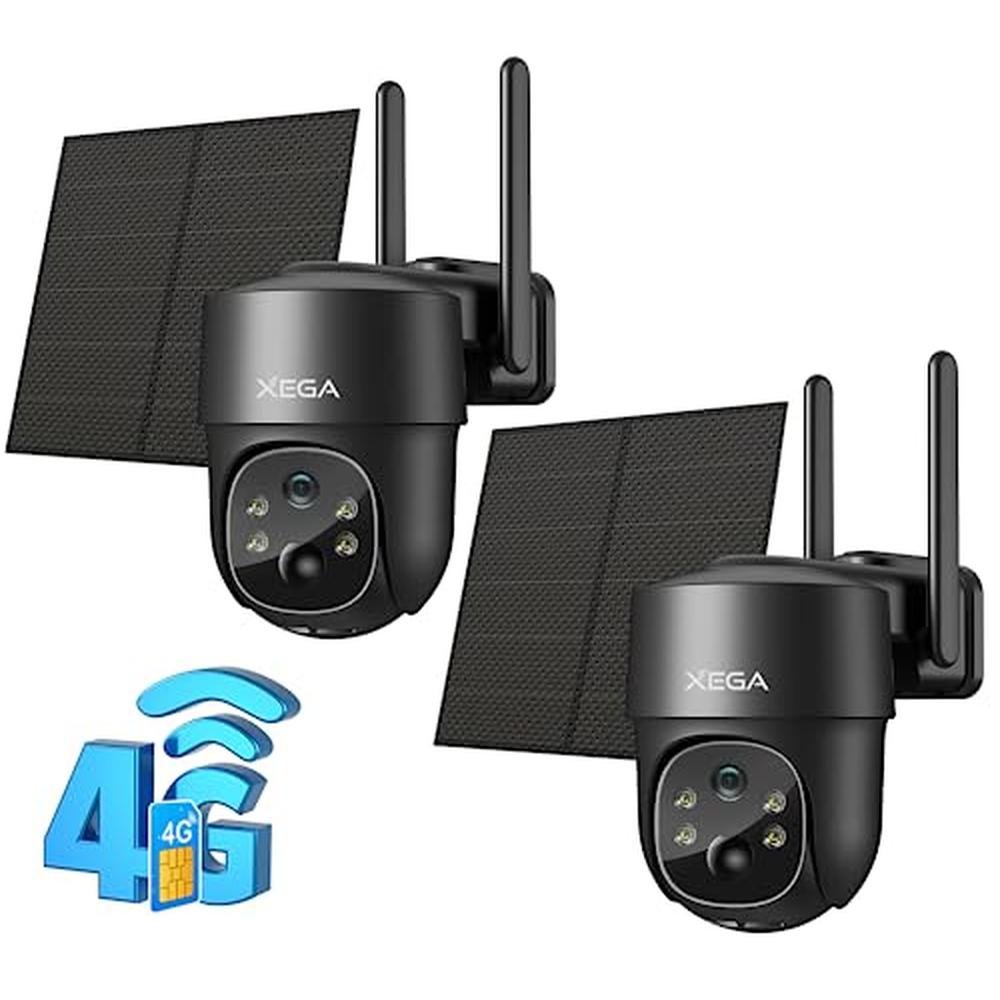 Security Camera: Xega 4G LTE Cellular Security Camera Solar – Front View