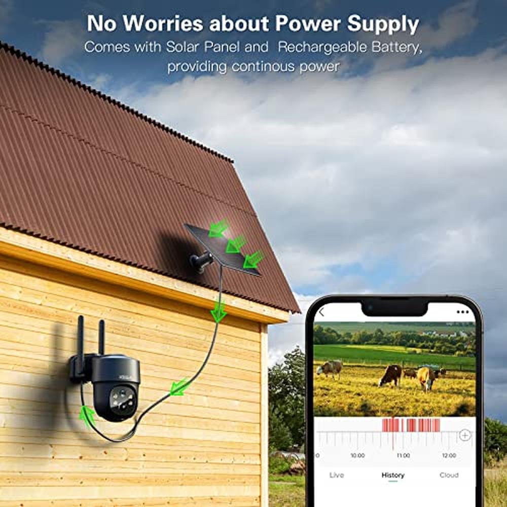Security Camera: Xega 4G LTE Cellular Security Camera Solar – Close-up Detail