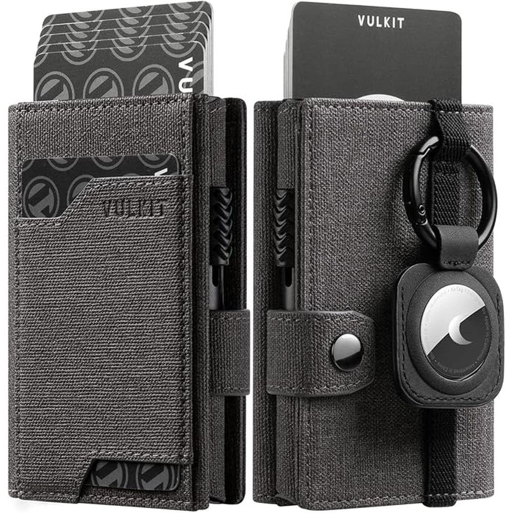 Vulkit Airtag Wallet: Mens Pop-up Credit Card Wallet with – Front View