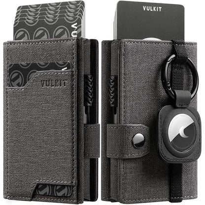 Vulkit Airtag Wallet: Mens Pop-up Credit Card Wallet with – Front View