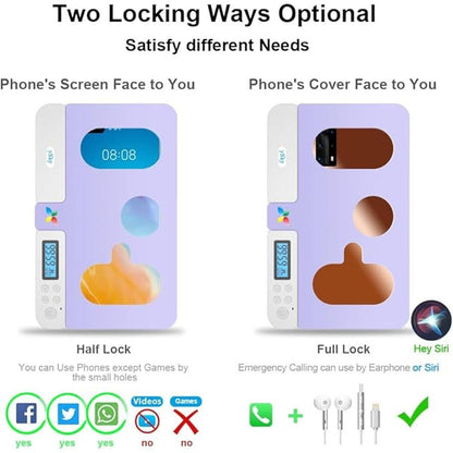 Phone Timer: Premium Portable Lock Box for iPhone and – Side View