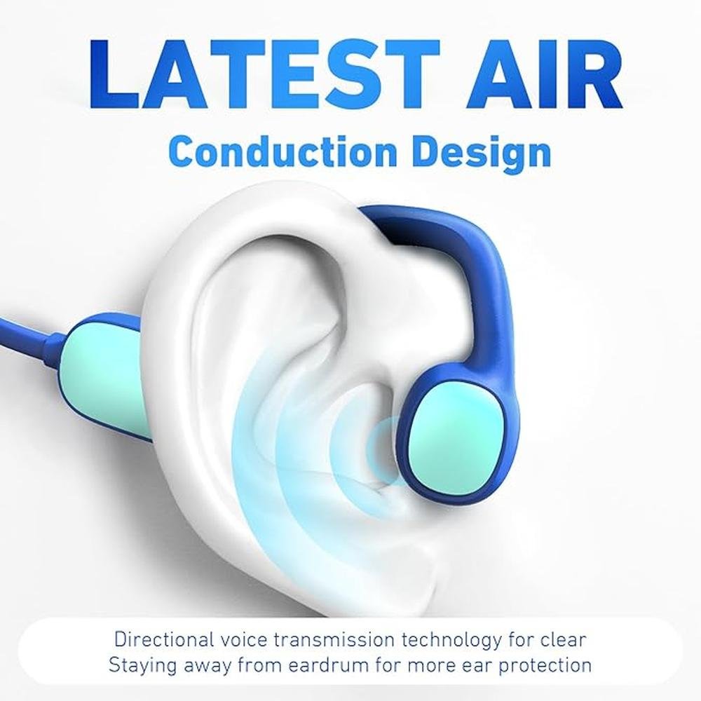 Kids Headphones: Bluetooth 5.2 Air Conduction Open Ear – In Use