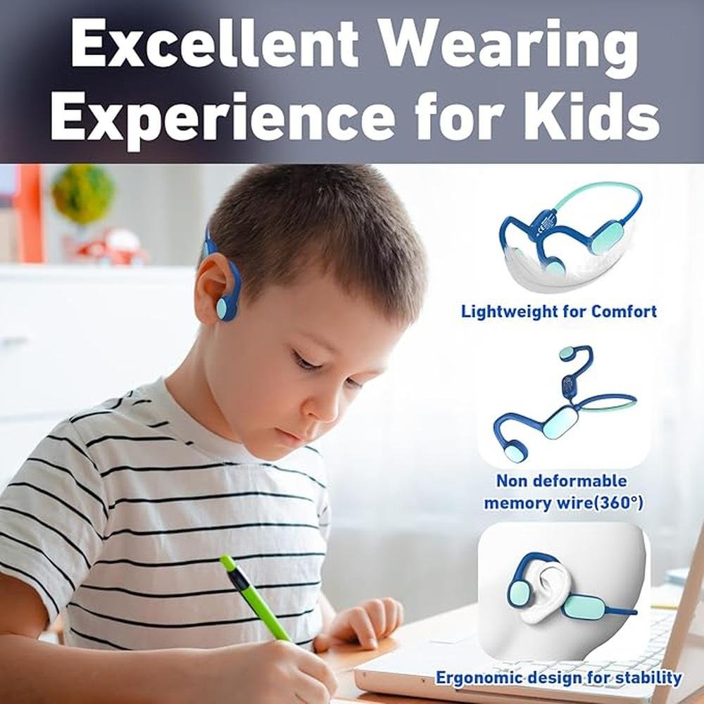 Kids Headphones: Bluetooth 5.2 Air Conduction Open Ear – Packaging