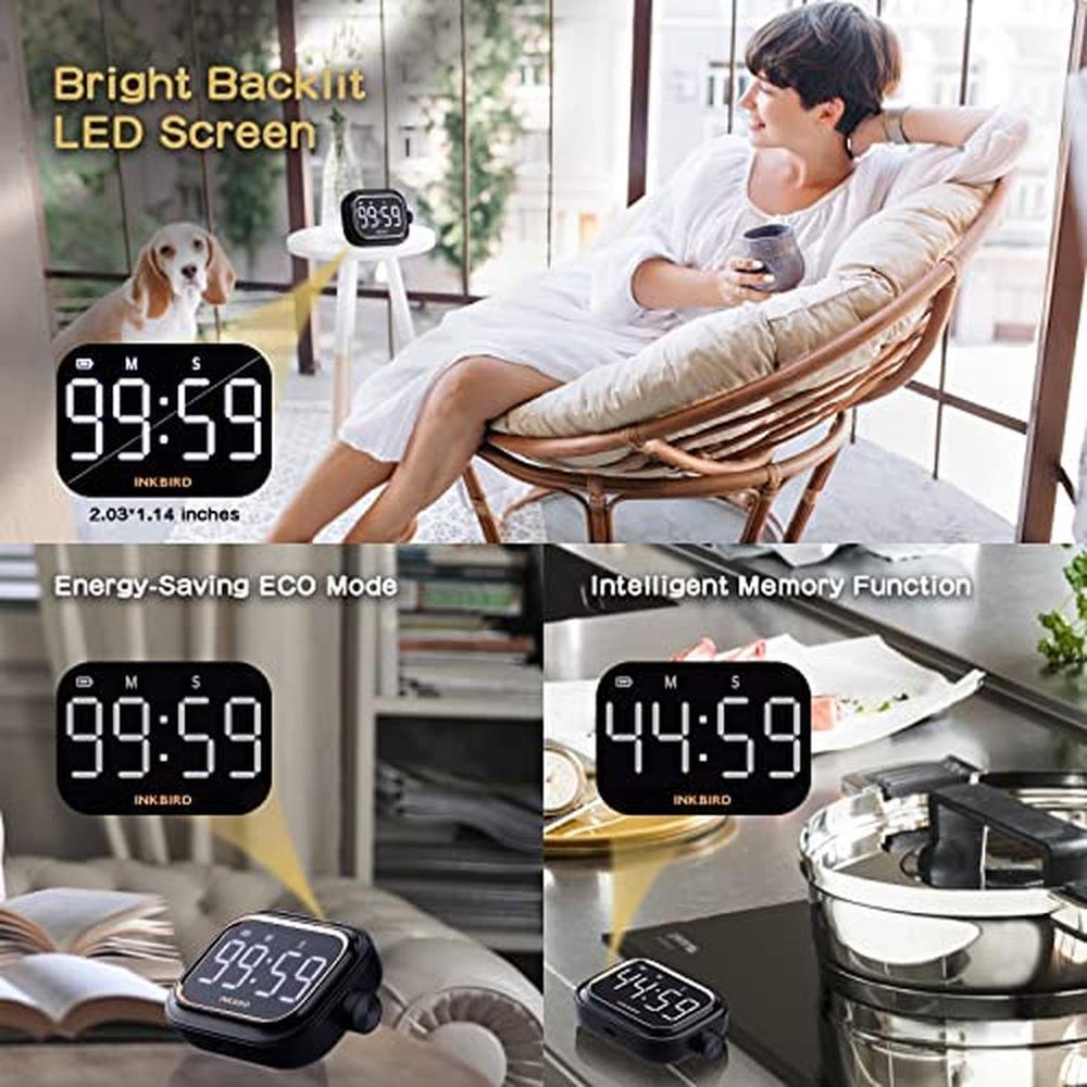Digital Timer for Cooking: Inkbird Rechargeable 4-Levels – Close-up Detail