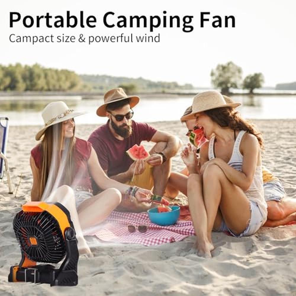Fan Battery: WESTTREE 20000mAh Battery Powered Fan – In Use