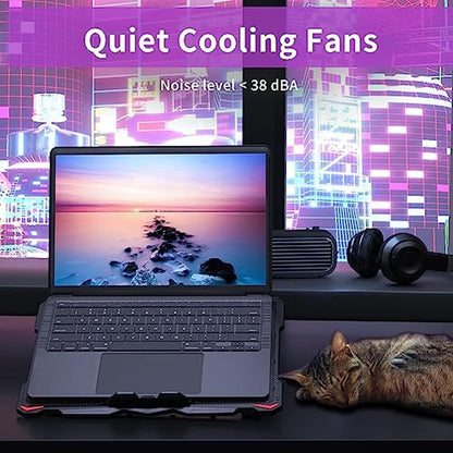 Aicheson Laptop Cooling Pad: 5 Fans Computer Cooler Stand – Close-up Detail