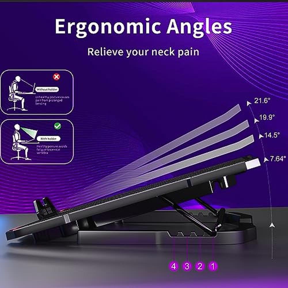 Aicheson Laptop Cooling Pad: 5 Fans Computer Cooler Stand – Packaging