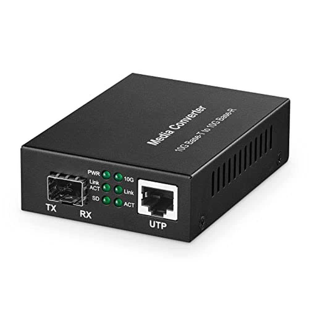 MokerLink 10 Gigabit SFP to 10G RJ45 Converter – Front View