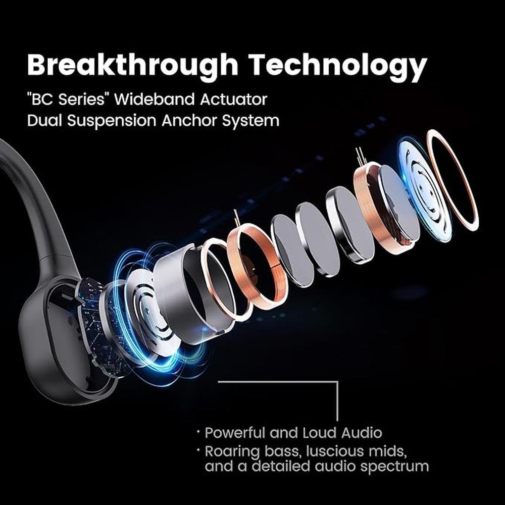 Run Plus Bone Conduction Headphones Bluetooth – Side View