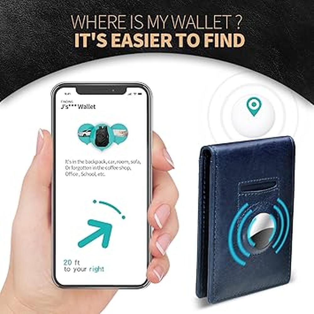 Wallet Kaifong: KAIFONG Mens Wallet for Airtag – Close-up Detail