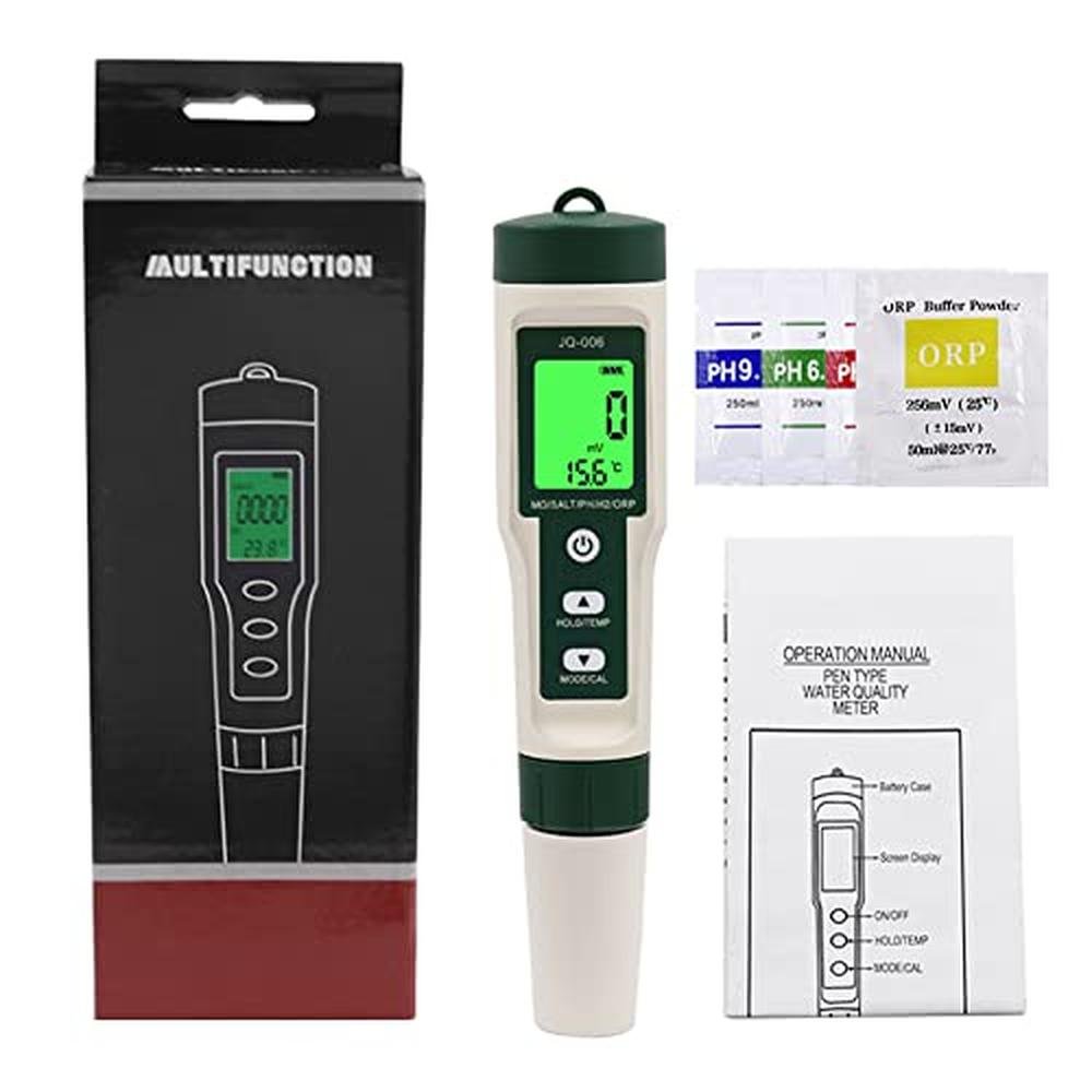 Water Quality Tester: 10-in-1 Multifunction Testing Pen for – Front View