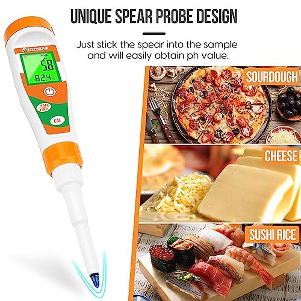 Food pH Meter: UIUZMAR Digital pH Tester for Sourdough – In Use
