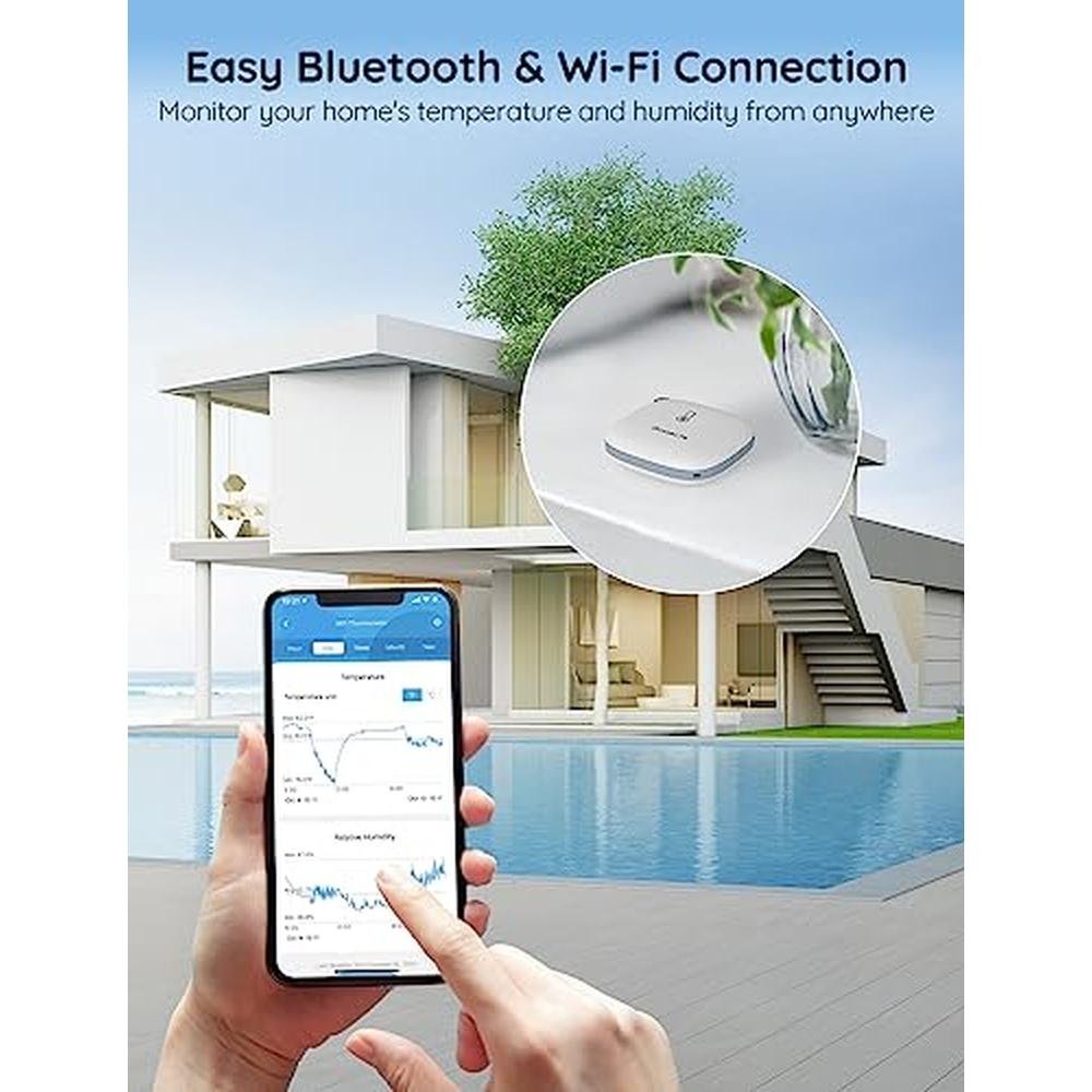 GoveeLife Smart Hygrometer Thermometer – Side View